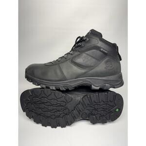 Timberland Men's Mt. Maddsen Waterproof Mid Hiking Boots Black Nubuck Leather 12